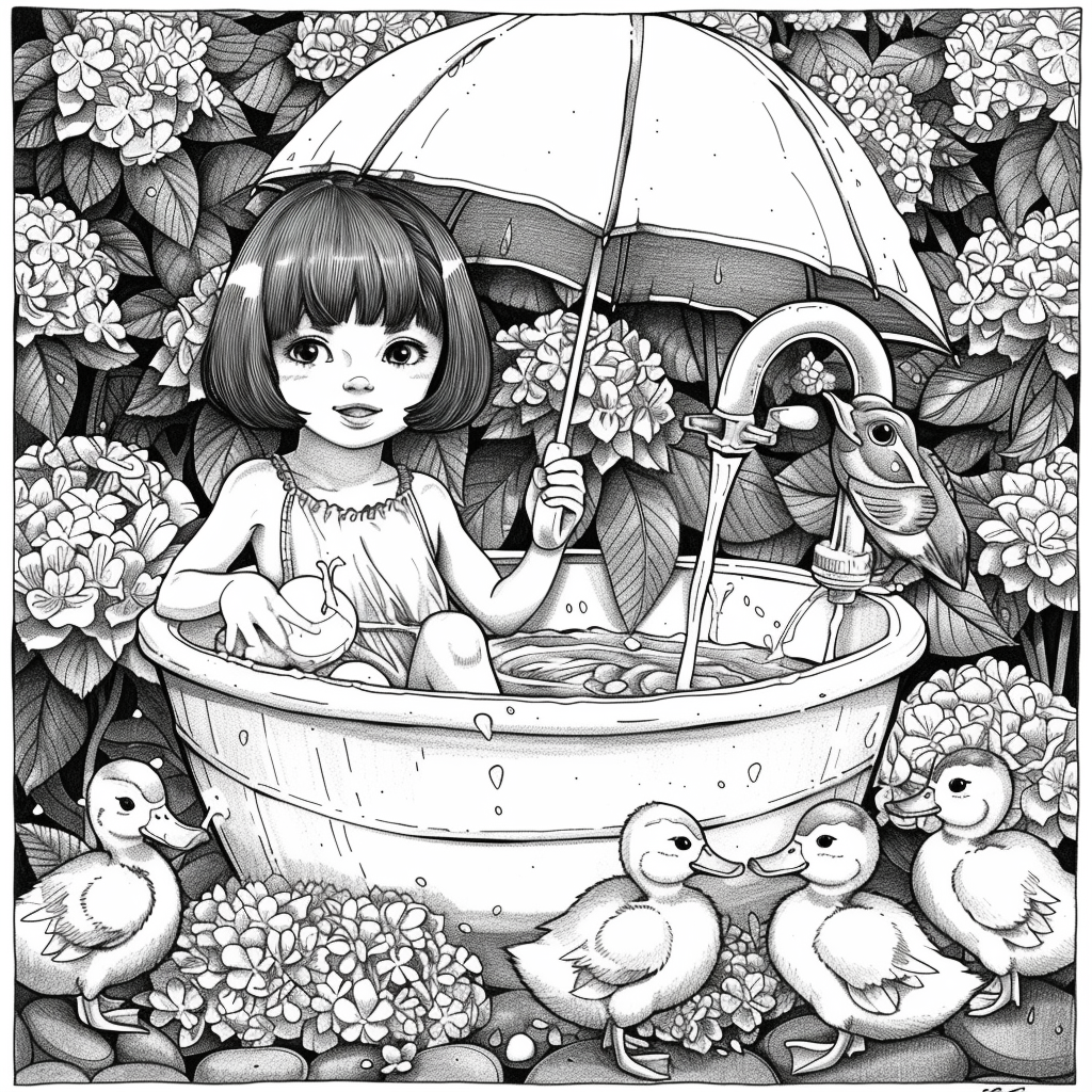 Summer Tub Adventures with Ducklings