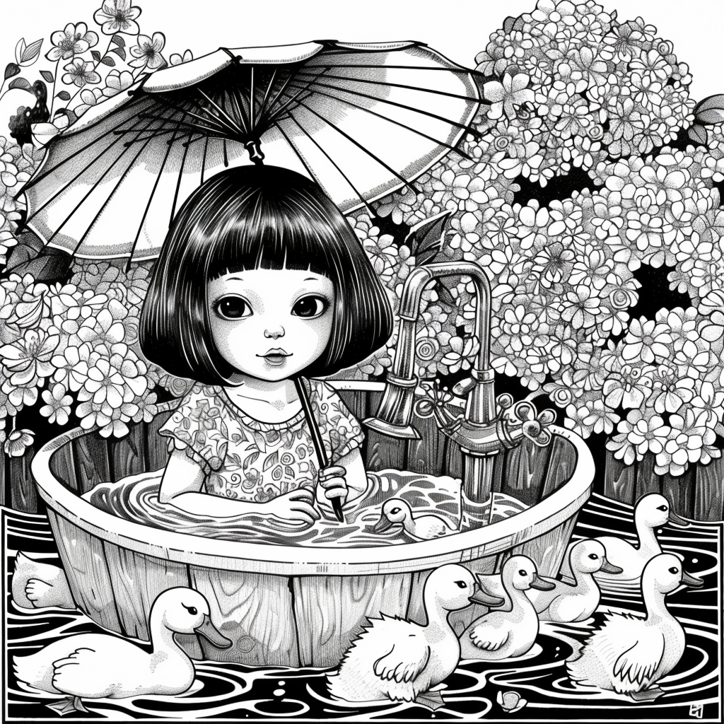 Summer Tub Adventures with Ducklings