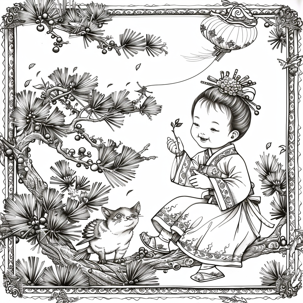 Little Winter Blessing on the Pine Branch