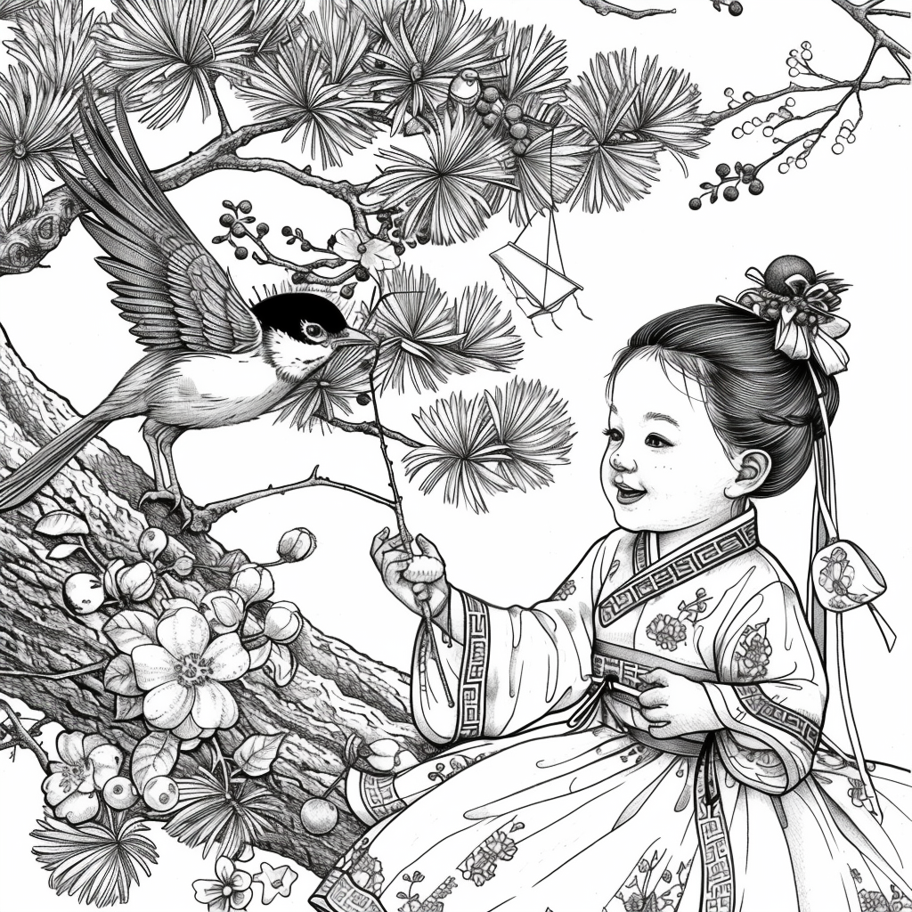 Little Winter Blessing on the Pine Branch