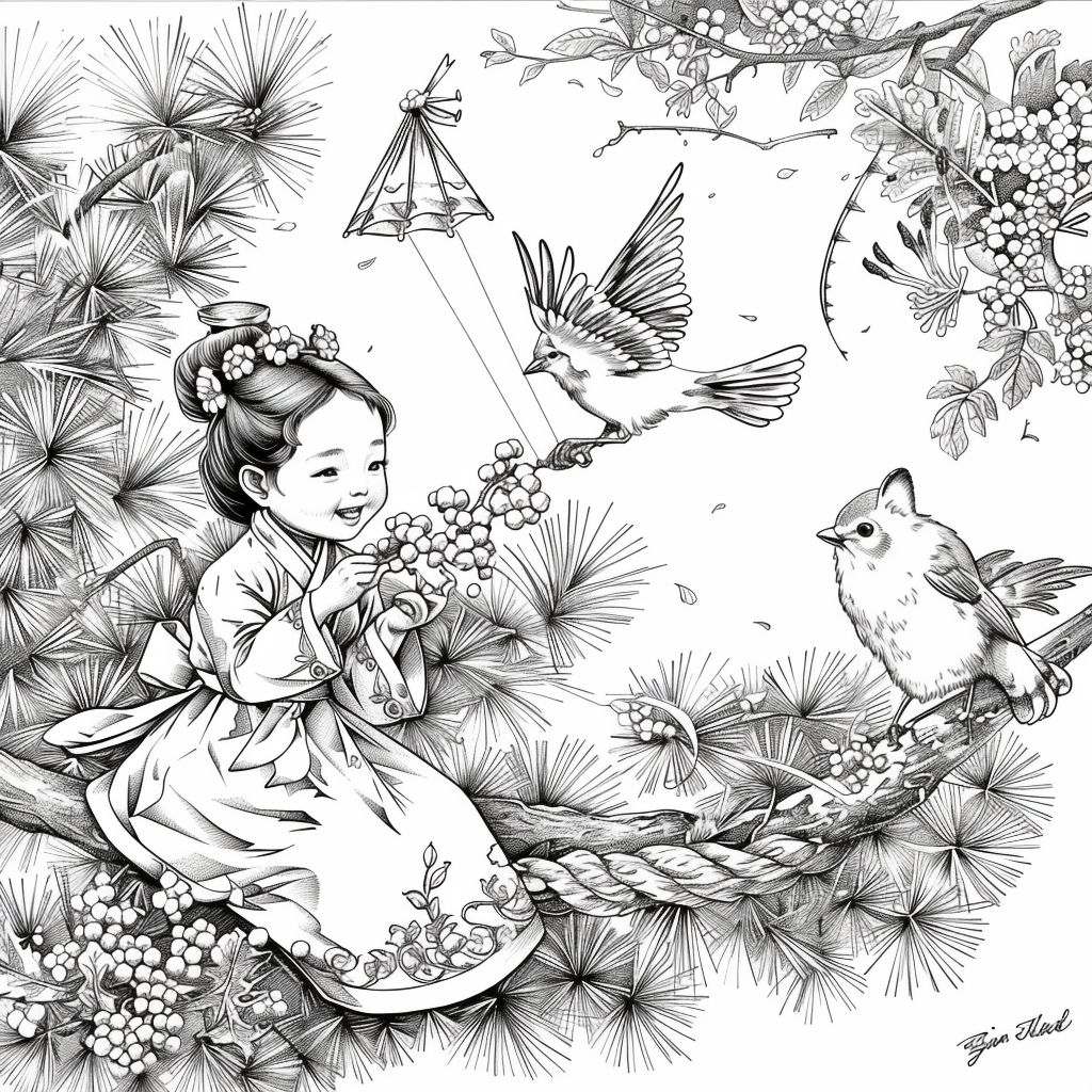 Little Winter Blessing on the Pine Branch