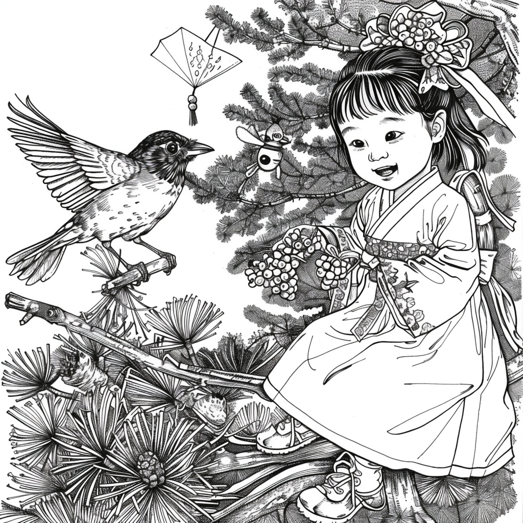 Little Winter Blessing on the Pine Branch