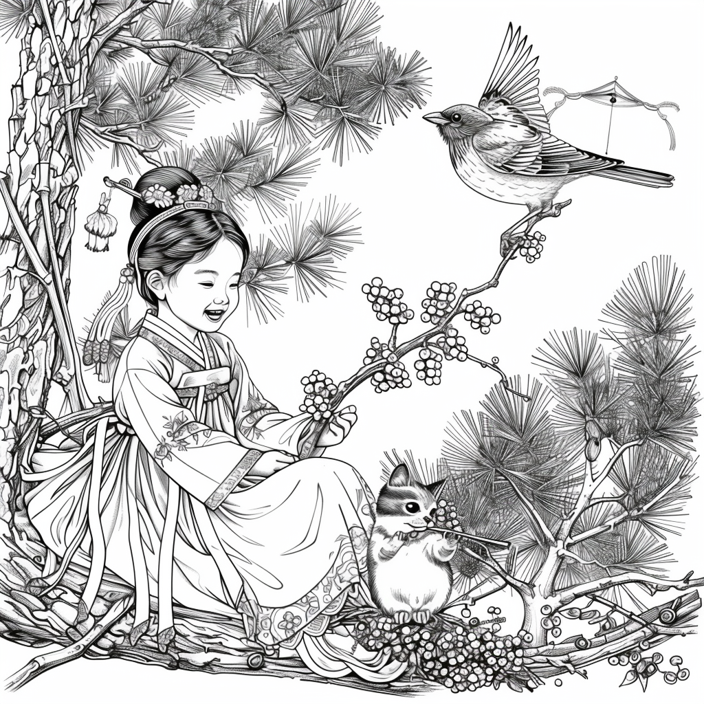 Little Winter Blessing on the Pine Branch