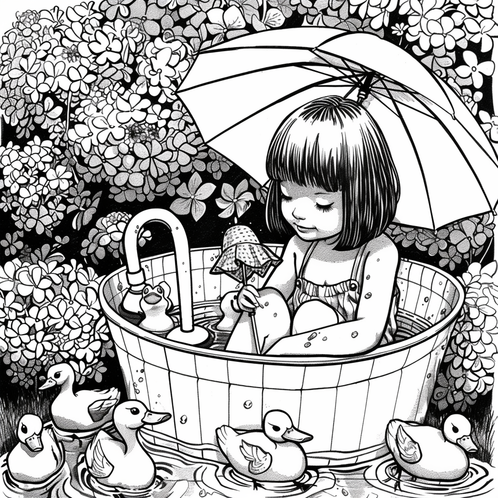 Summer Tub Adventures with Ducklings