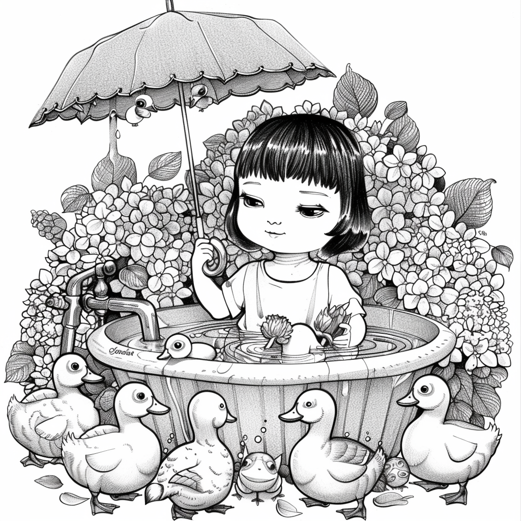 Summer Tub Adventures with Ducklings