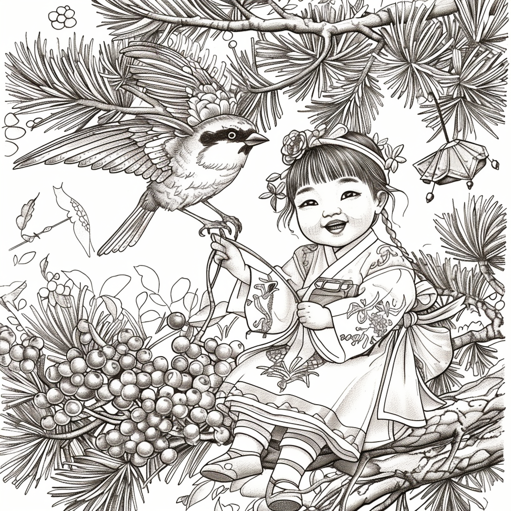 Little Winter Blessing on the Pine Branch