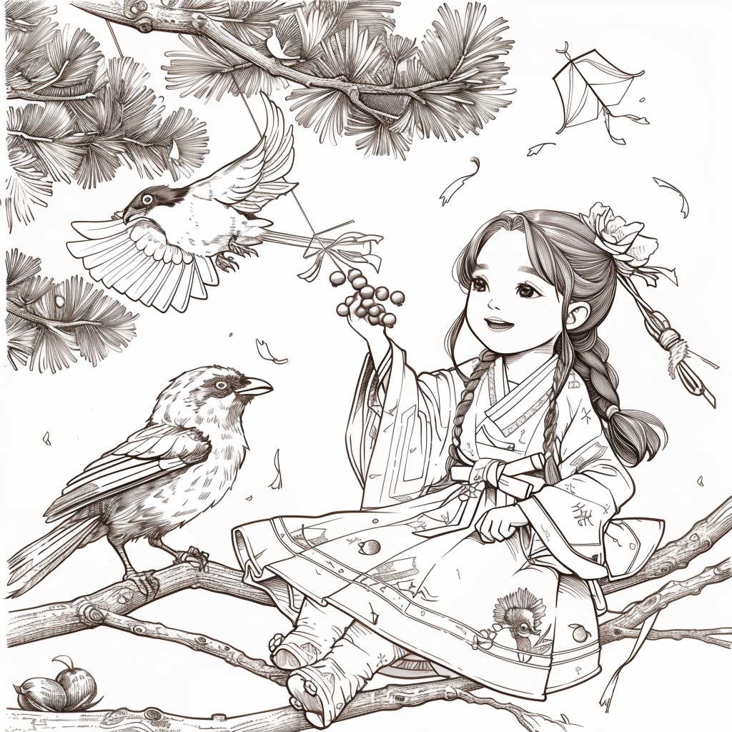 Little Winter Blessing on the Pine Branch