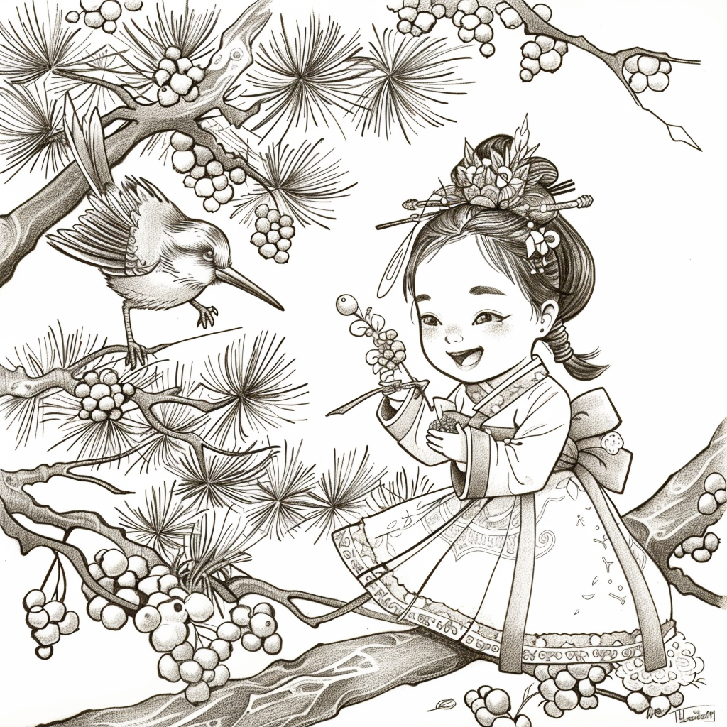 Little Winter Blessing on the Pine Branch