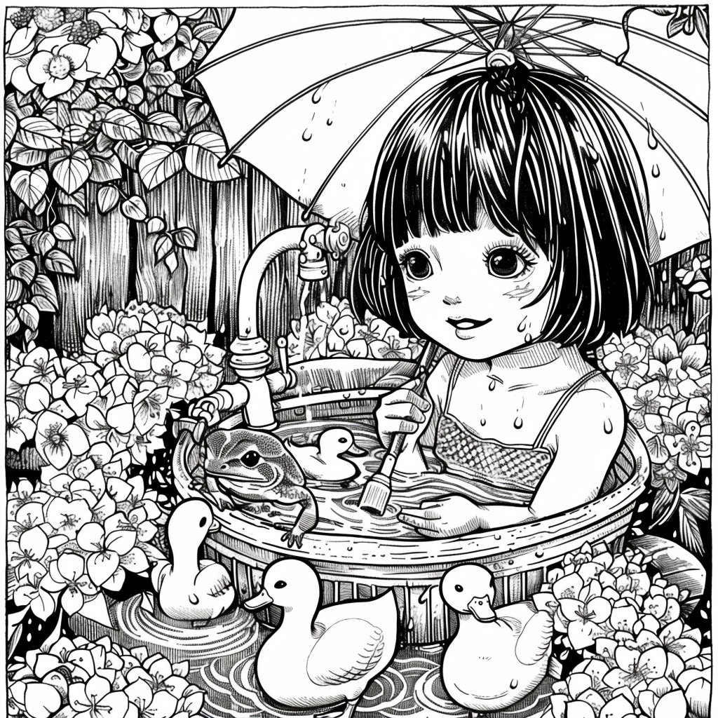 Summer Tub Adventures with Ducklings