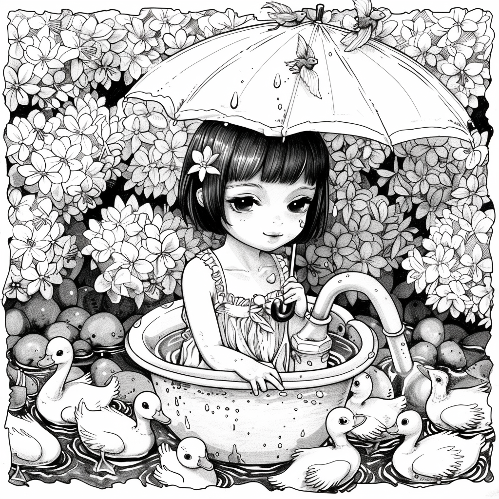 Summer Tub Adventures with Ducklings