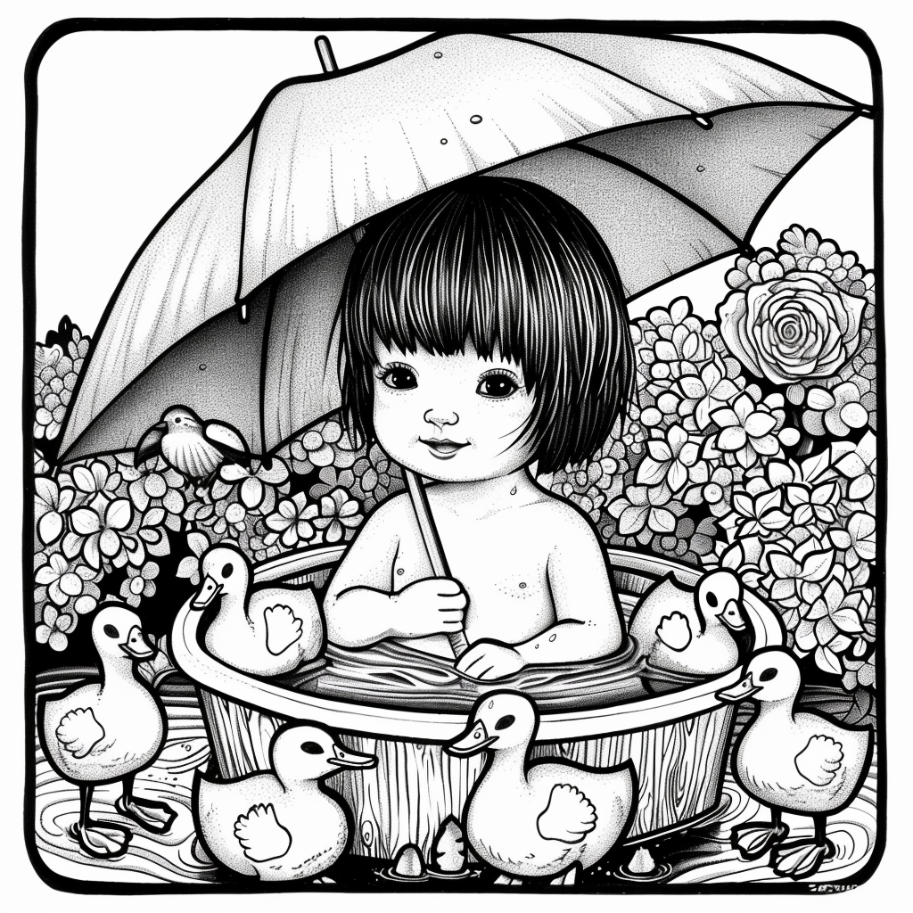 Summer Tub Adventures with Ducklings