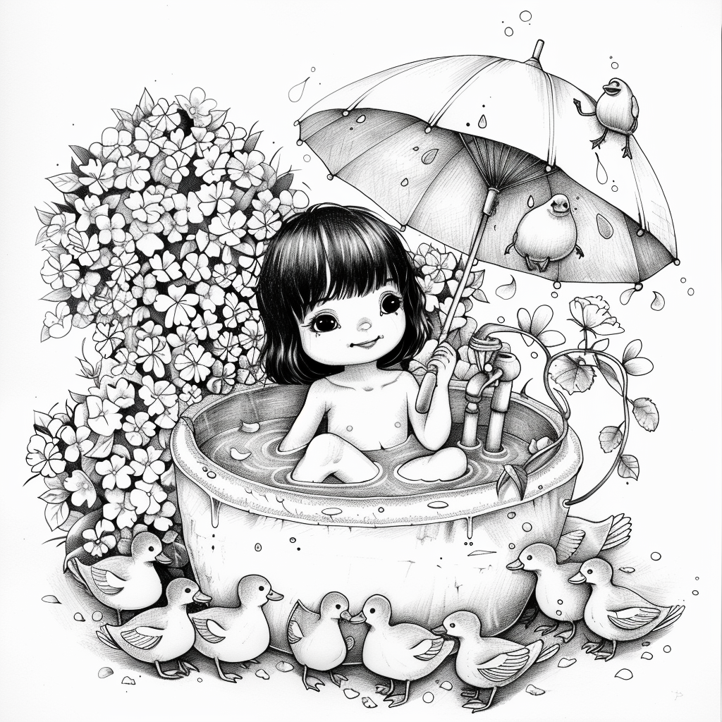 Summer Tub Adventures with Ducklings