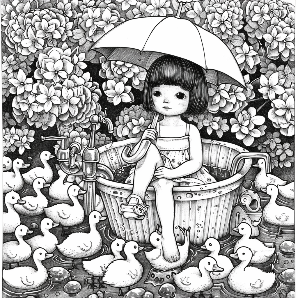 Summer Tub Adventures with Ducklings