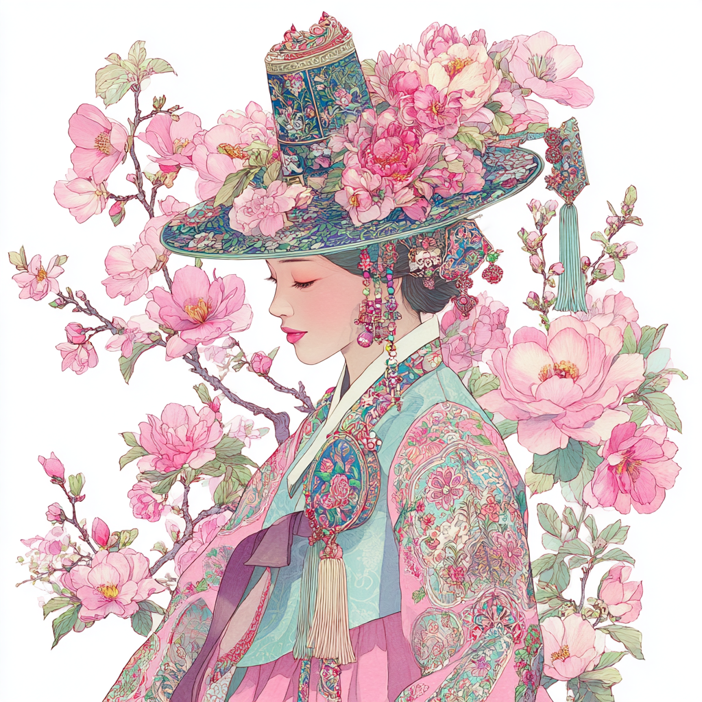 The Blossom Empress – A Portrait of Spring Grace