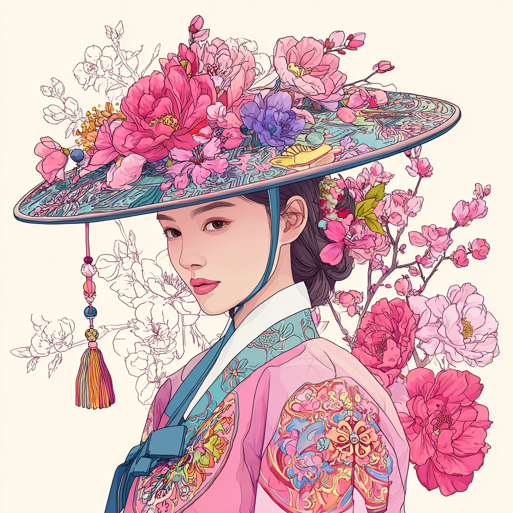 Petals Upon Silk and Sky