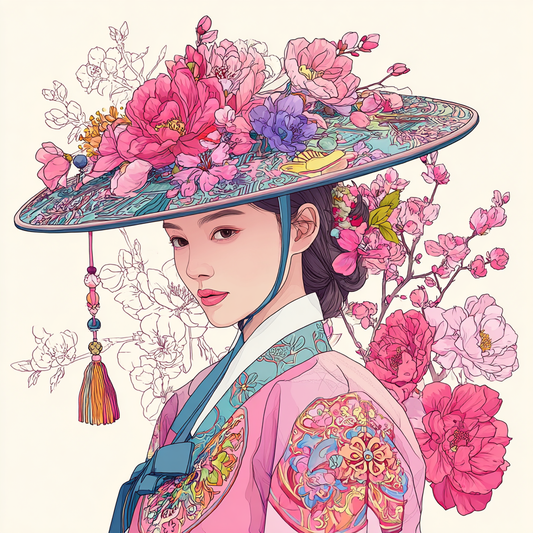 Petals Upon Silk and Sky